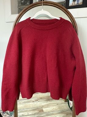 Abercrombie & Fitch Red Madeline Crew Sweater